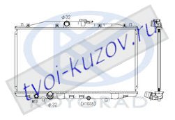 ACCORD (375 x 716 mm) РАДИАТОР ОХЛАЖДЕН MT 2 (KOYO) ACCORD (375 x 716 mm) РАДИАТОР ОХЛАЖДЕН MT 2 (KOYO) 19010RBAE01