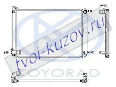 RX300 (Hibryd, HIGHLANDER 05-) РАДИАТОР ОХЛАЖДЕН AT 3.3 (KOYO) RX300 (Hibryd, HIGHLANDER 05-) РАДИАТОР ОХЛАЖДЕН AT 3.3 (KOYO) 1604120353, 1604120352