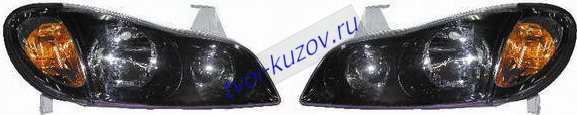 MAXIMA QX ФАРА лев., прав. (КОМПЛЕКТ) ТЮНИНГОВАН. ВНУТРИ черного цвета MAXIMA QX ФАРА лев., прав. (КОМПЛЕКТ) ТЮНИНГОВАН. ВНУТРИ черного цвета 215-1183P-LD-2